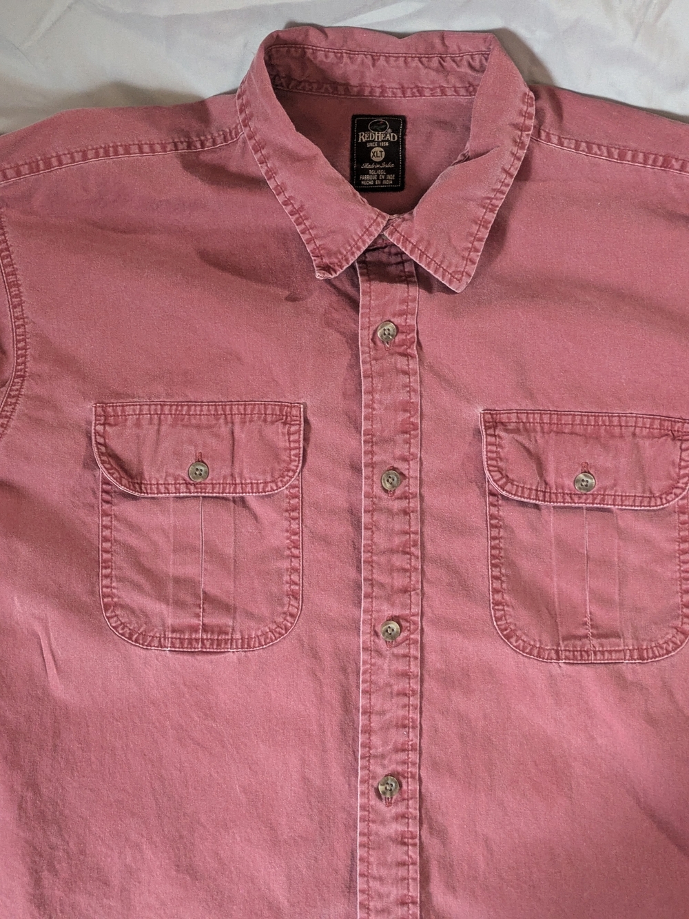 RedHead Men’s Dusty Maroon Button-Up Work Shirt XLT